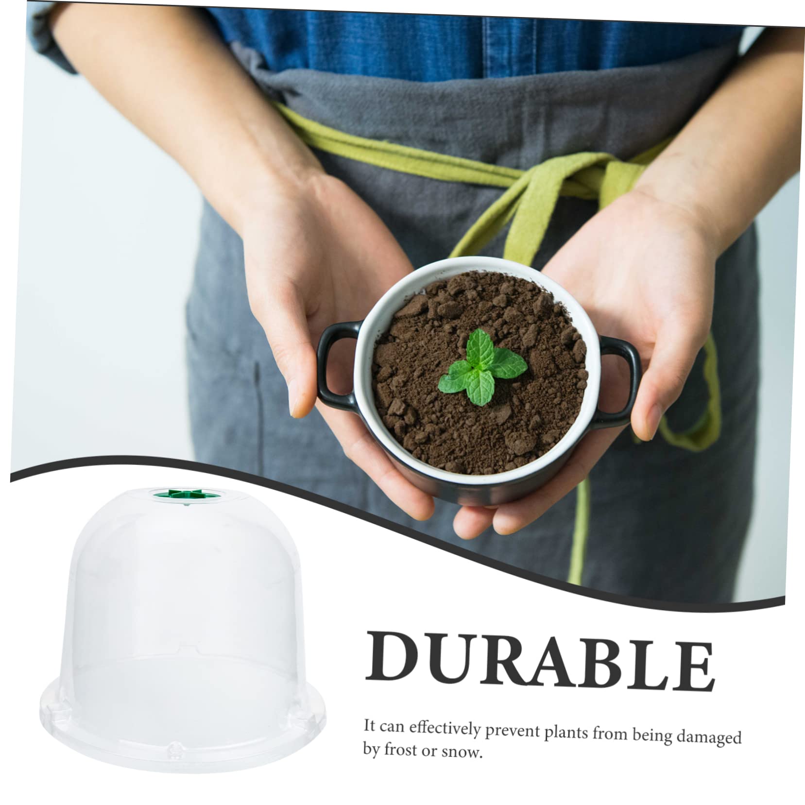 Abaodam 5 Pièces Cloches de Jardin Réutilisables de Plantes Transparent pour Culture et Protection Gel Accessoire de Jardin Durable