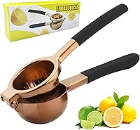 Vista 10 de SHIKORI Exprimidor de limón, exprimidor grande y resistente para limón, exprimidor de cítricos de acero inoxidable, herramienta de barra exprimidora