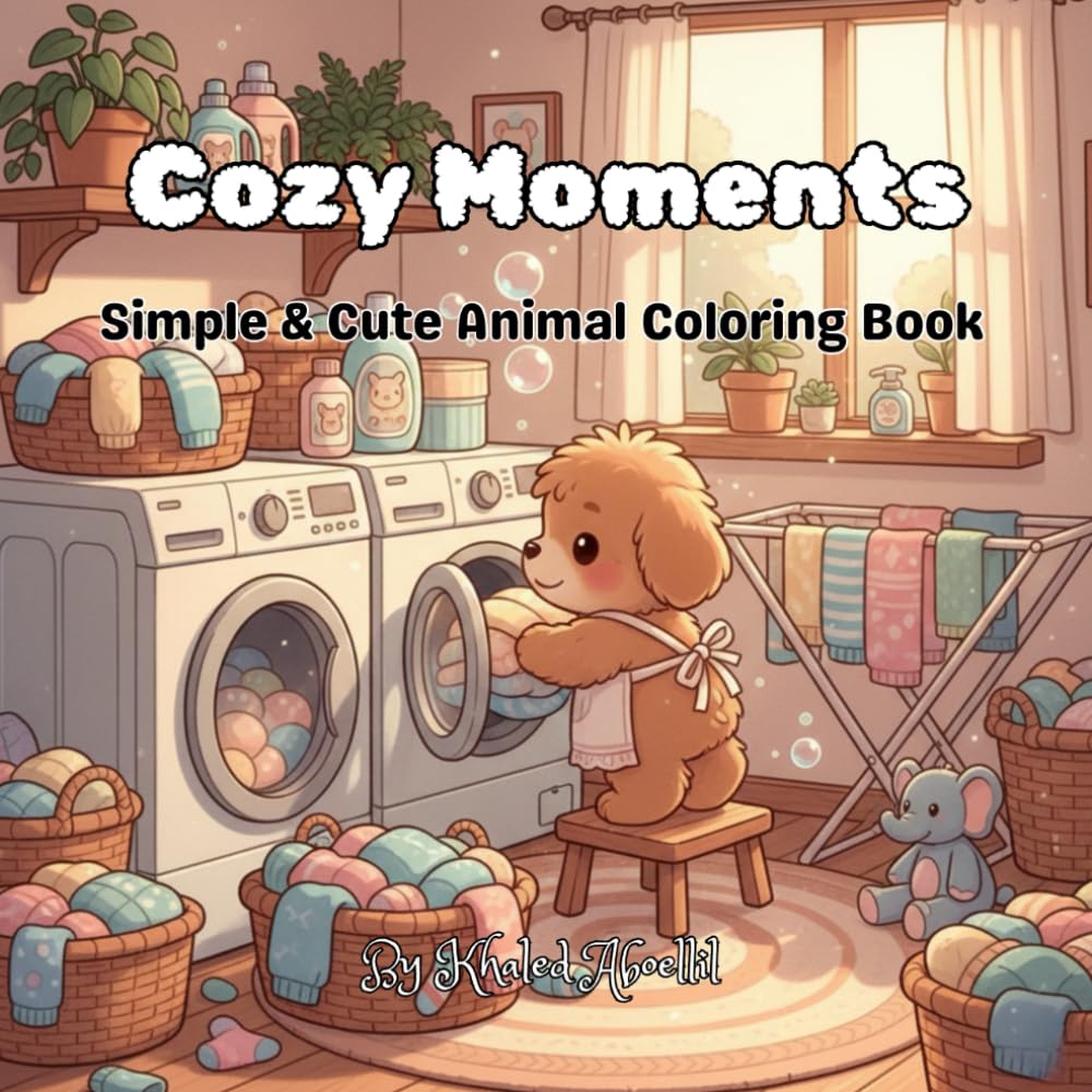 Cozy Moments: Simple & Cute Animal Coloring Book