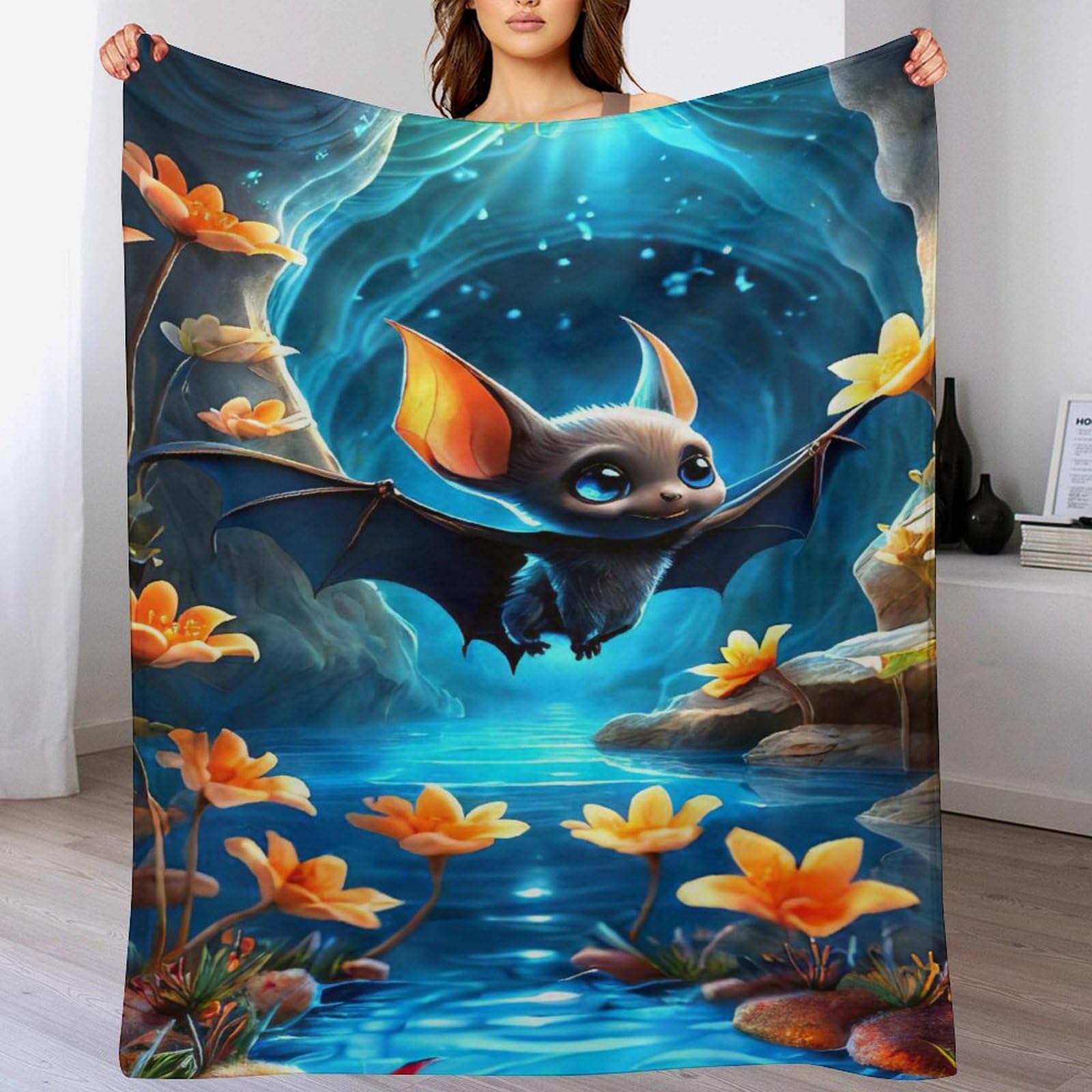 Couverture chauve-souris lavable en machine pour entretien facile