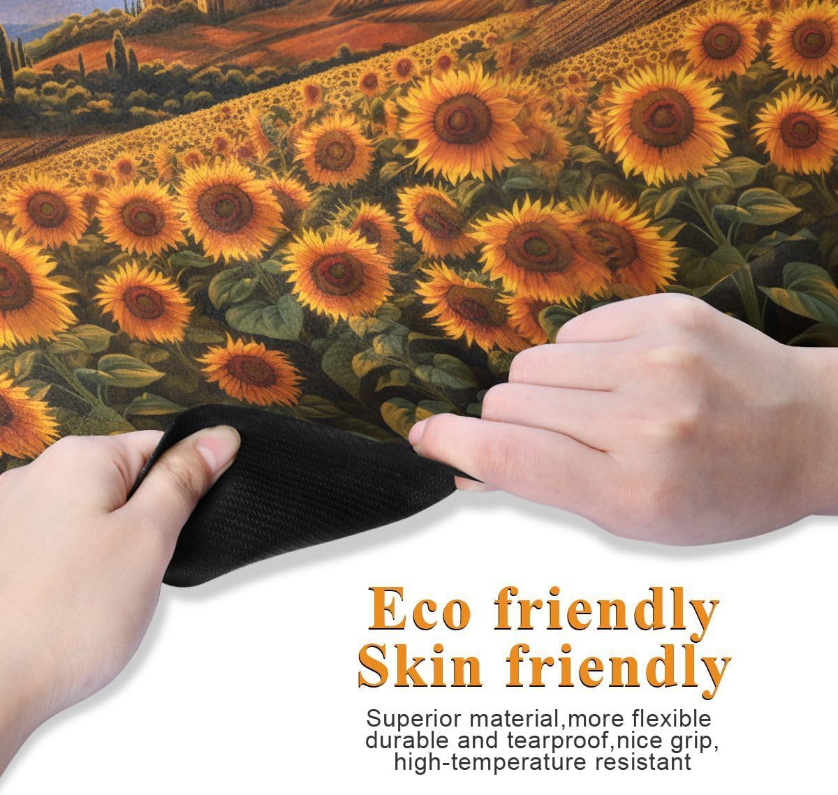 ALAZA Tuscany Sunflowers Yoga Mat Non Slip Fitness Exercise Mat, Workout Mat for Yoga, Pilates and Floor Exercises