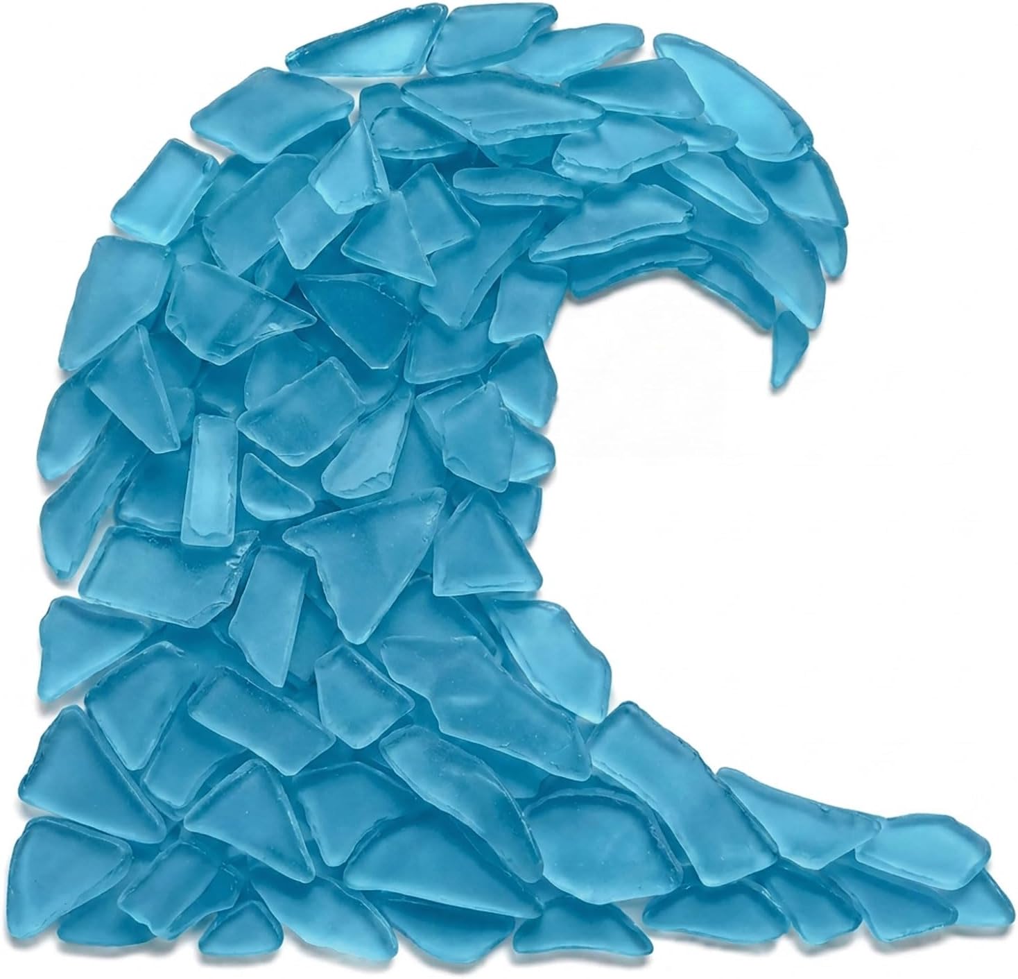 Caribbean Blue Sea Glass – 11oz Bulk Blue Sea Glass for Crafts & Decor | SeaGlass for Crafts, Beach Glass for Crafts, SeaGlass Bulk for DIY Projects, Coastal Accents & Nautical Displays