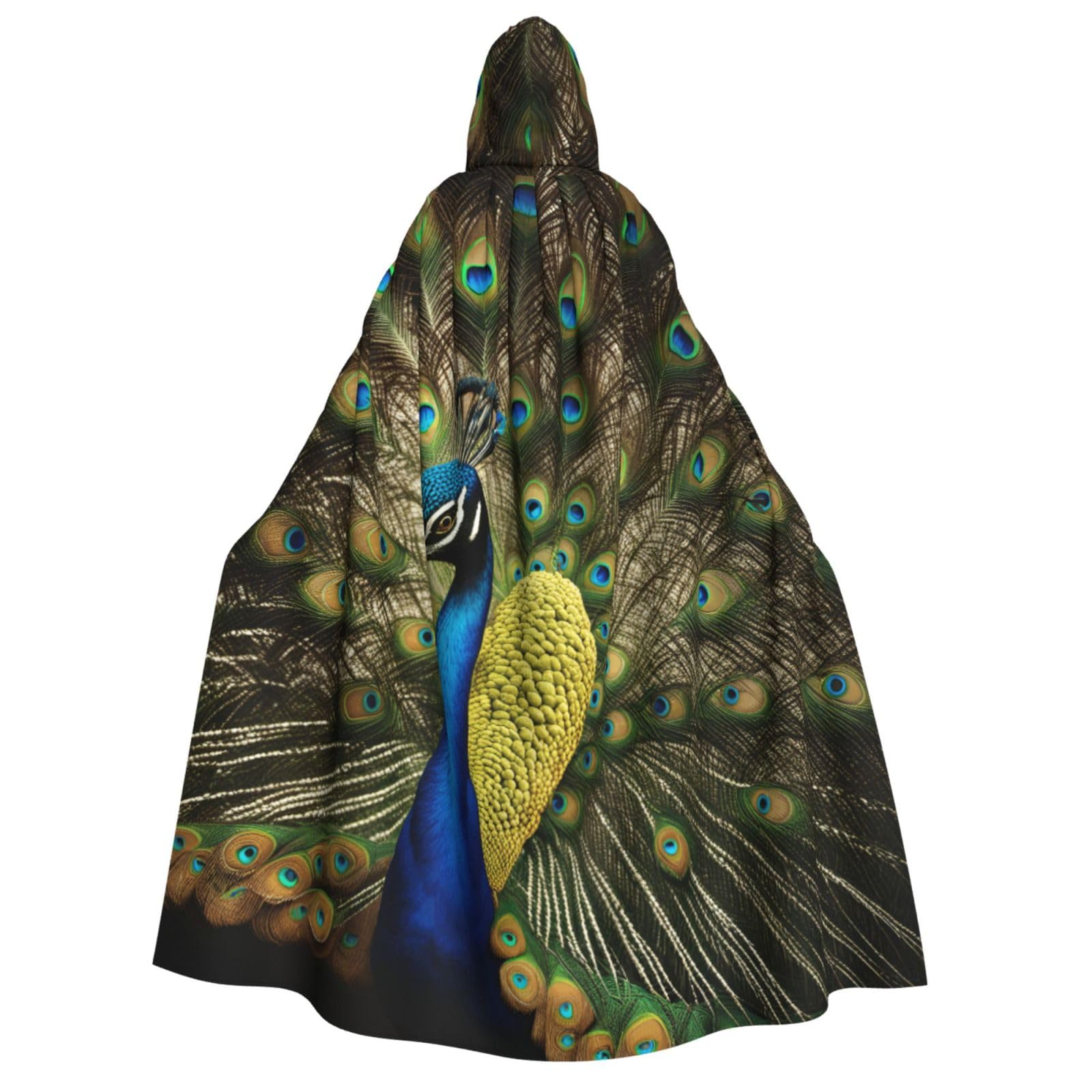 Cape à capuche plumes de paon déguisement vampire magicien chevalier - 8