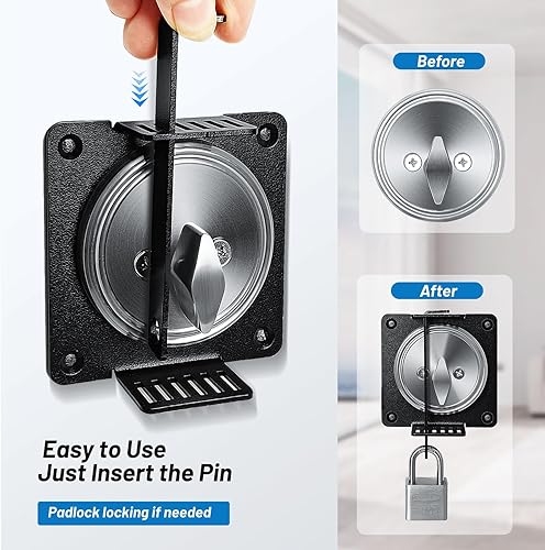 Miniatura 10 de Dispositivo de bloqueo de cerrojo, protector de cerrojo muerto, escudo para desactivar el bloqueo, bloquear la puerta desde el exterior, seguridad