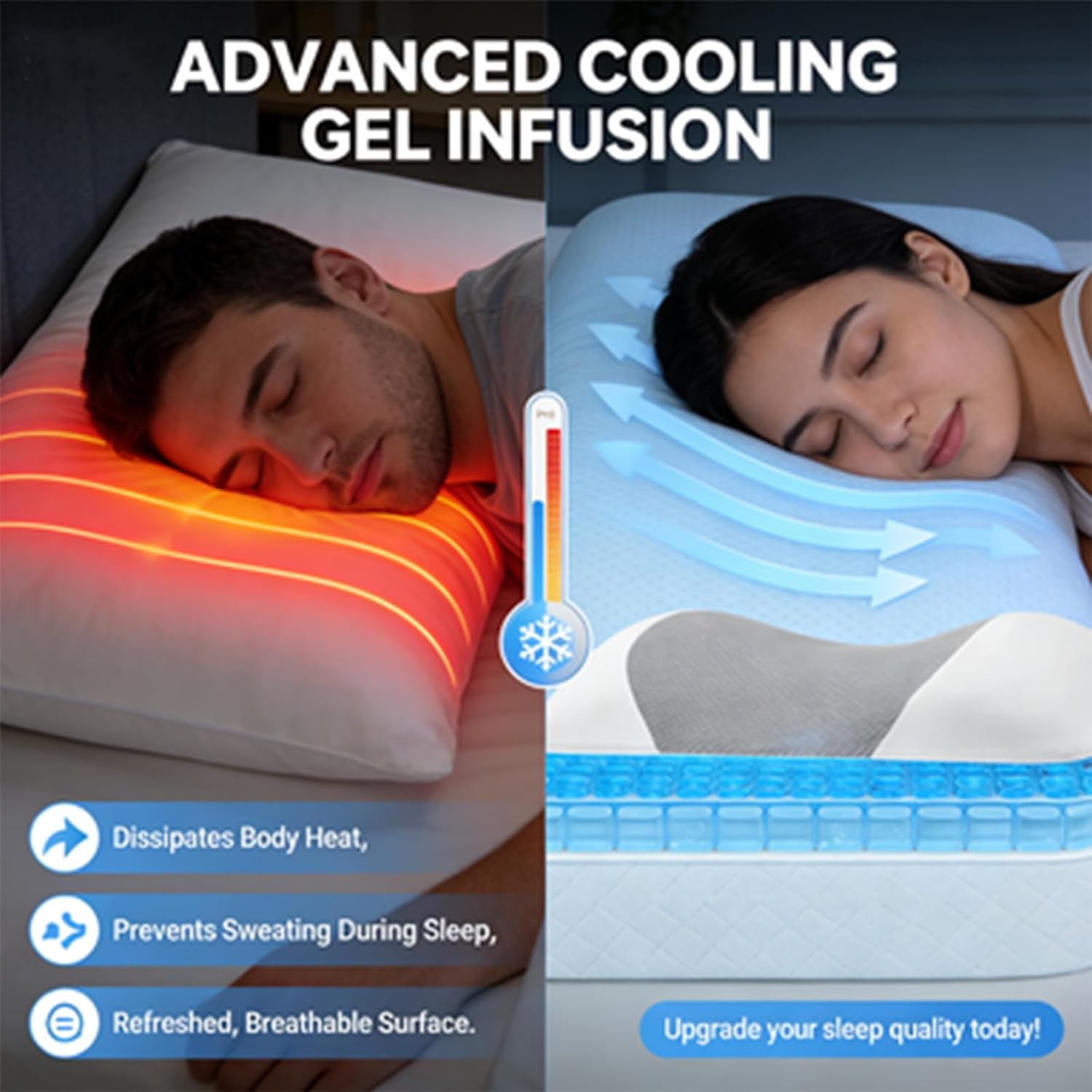 Sciatica Pillow – Ergonomic Memory Foam Lumbar Support Pillow for Bed, Back & Waist Support Cushion for Sleeping, Side & Stomach Sleepers (Light Gray)