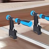 Vista 4 de Abrazaderas de barra para carpintería de 24 pulgadas, paquete de 2 abrazaderas de madera ajustables y se liberan rápidamente, profundidad