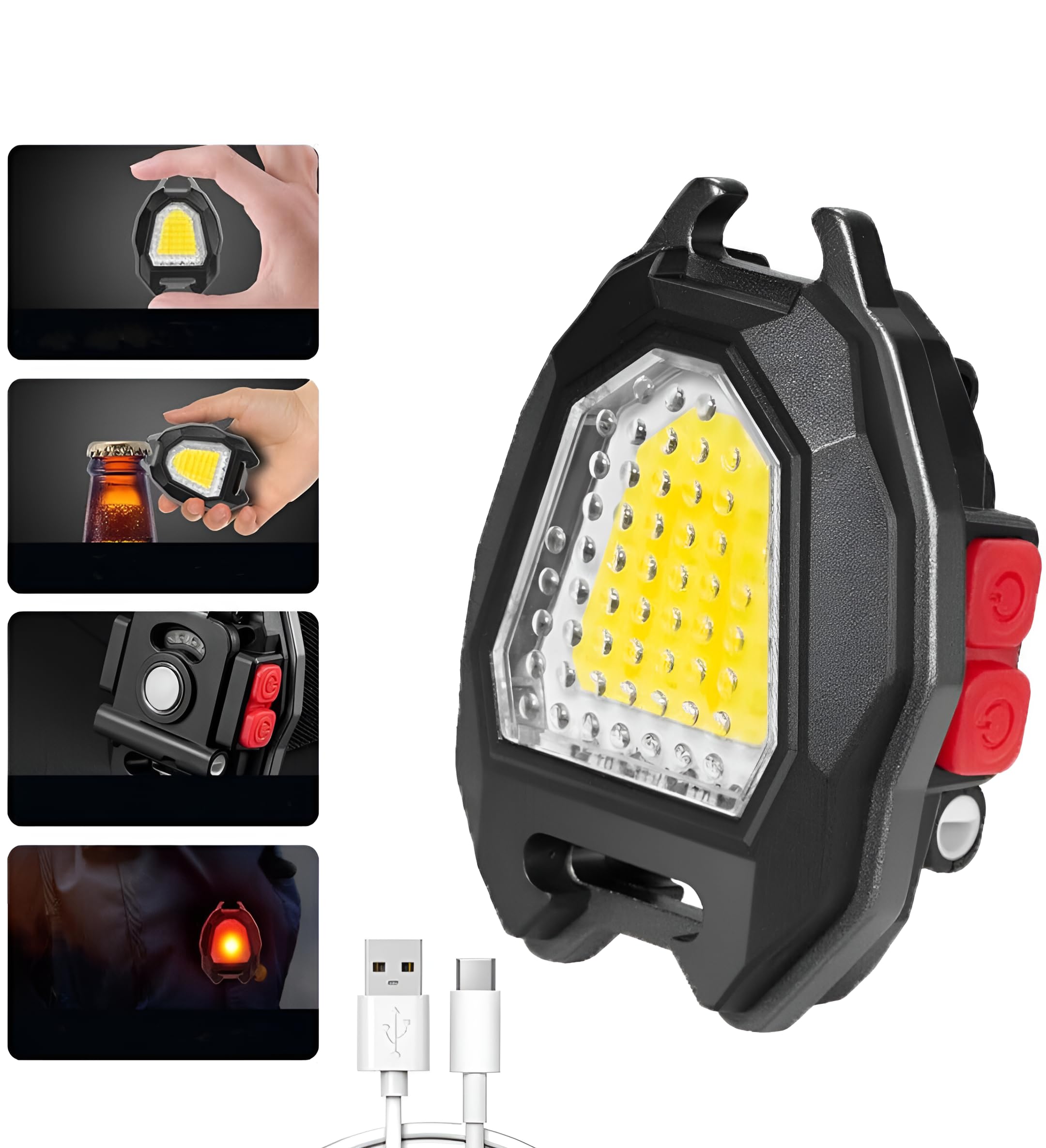 Sprysh Keychain LED Flashlights, Rechargeable Flashlights with Lighter, Whistles, Screwdriver, Bottle Opener, Magnet Base 800 Lumens COB Light Mode Portable Emergency Light for Outoor Hiking (B0CSPM5YC4) Amazon Price History, Amazon Price Tracker