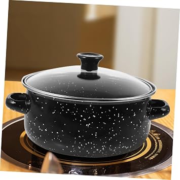 Enamel Mini Soup Pot with Lid, Double Handles