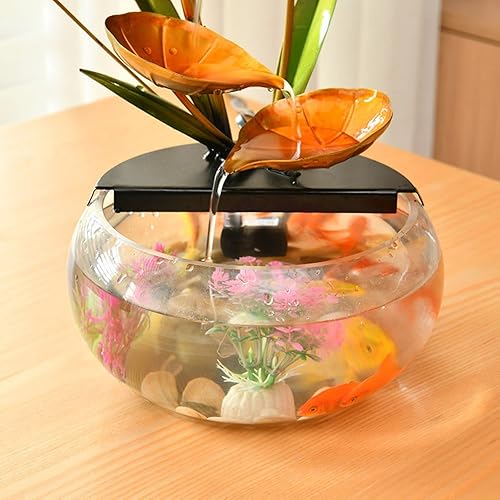 Miniatura 3 de Fuentes de mesa para interiores de hojas de loto, fuentes de relajación para pecera, mesa de cascada, fuente de decoración para el hogar, oficina,