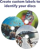 Vista 4 de Verbatim CD-R 700MB 52X Hub de inyección de tinta blanca disco grabable para imprimir – husillo de 100 unidades (paquete de 4)