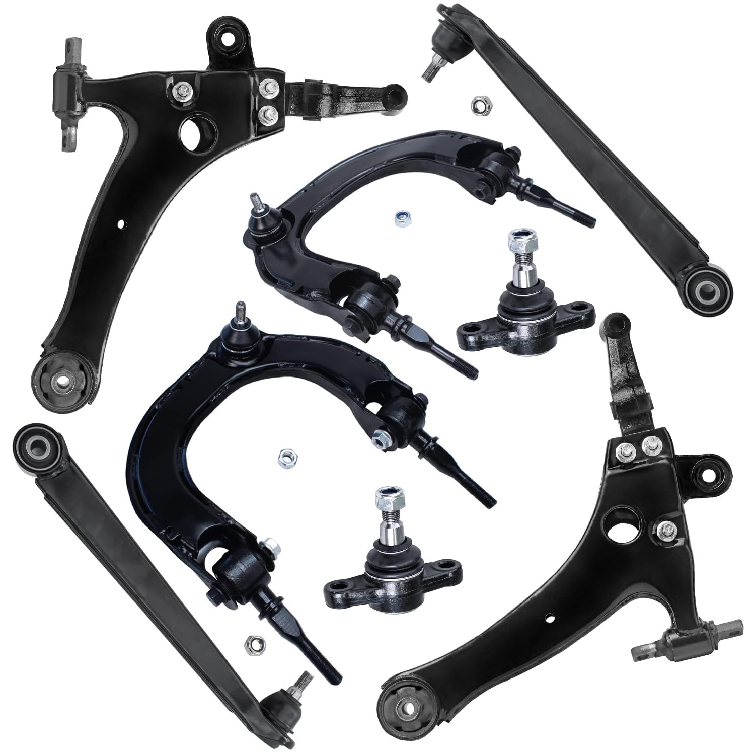 Detroit Axle - Front Rear Upper &amp; Lower Control Arm w/Ball Joints