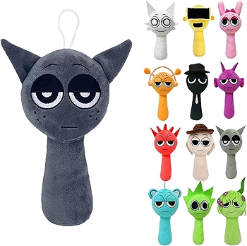 Sprunki毛绒怪物恐怖游戏玩具，卡通 Plush 娃娃抱枕，适合成人儿童的节日生日礼物