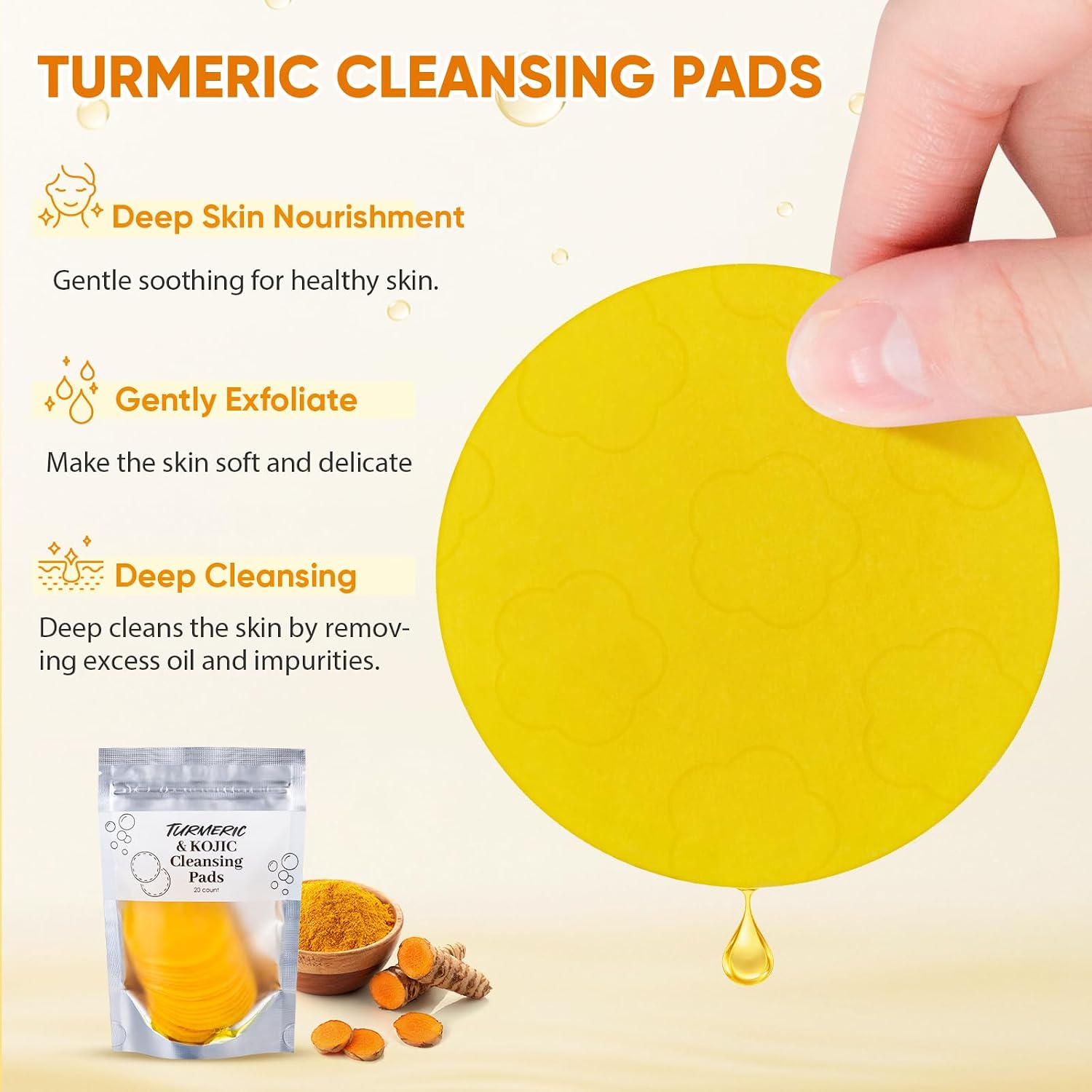 4 Pcs Turmeric Face Wash Set, 2 Pack 70g Turmeric Kojic Acid Soap thumbnail