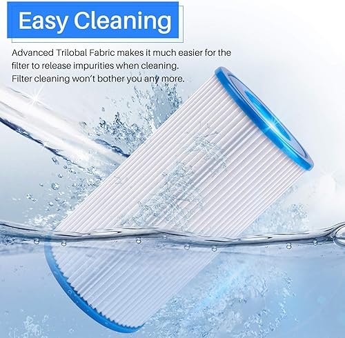Miniatura 5 de POOLPURE Filtro de repuesto para piscinas tipo A o C, compatible con Intex 29000E59900E, filtros de piscina fáciles de instalar, escapadas de verano