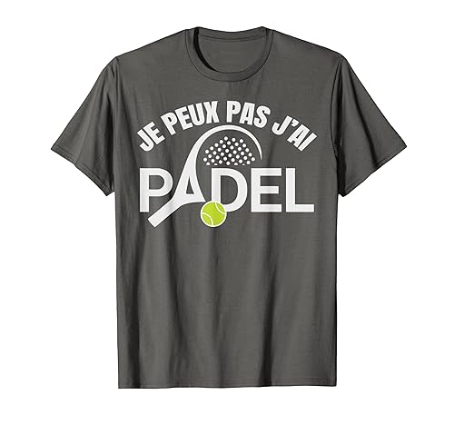 Padel amateur fans hommes femmes humour Tee