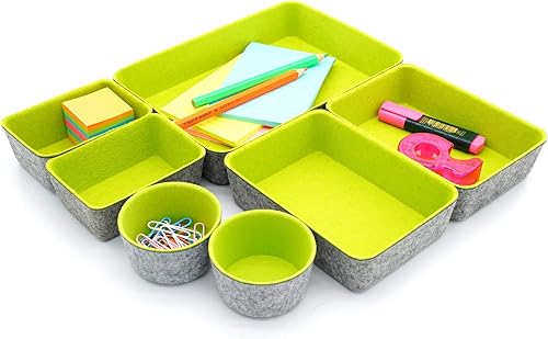 Miniatura 11 de Welaxy Bandejas organizadoras de cajones de lujo silenciosas, cajas divisorias de fieltro para almacenamiento de oficina, hogar, decoración