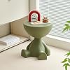 Mini Side Table,Mini Circle Coffee Tables,Cute Sofa End Table Nightstand,Small Tables Accent Living Room Bedroom Balcony Office,Modern Bedside Home Decor for Living Room,House,Small Spaces (Green-1)