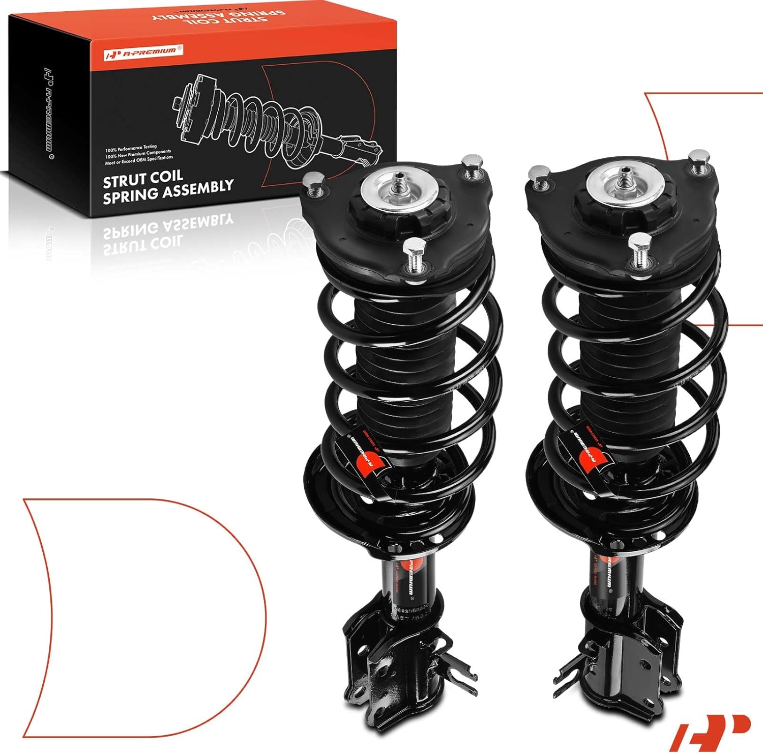 A-Premium Front Complete Strut and Coil Spring Assembly Compatible with Jeep BU Series Renegade 2015 2016 2017 2018, FWD, 2-PC Set