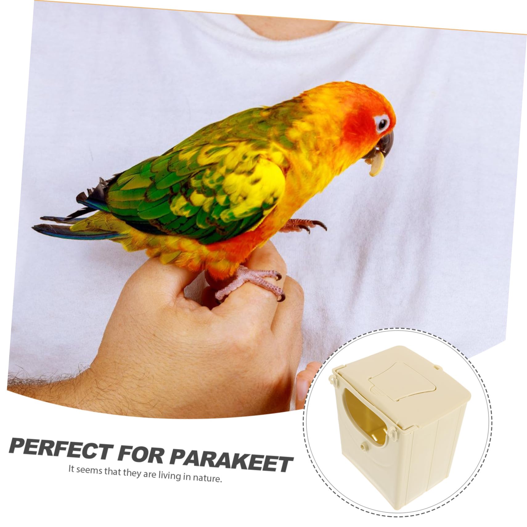 Toyvian Caja Nido para Pájaros de Plástico 4 Piezas Resistente Las Condiciones Meteorológicas Fácil de Limpiar para Cría de Pinzones y Loros en Jardín