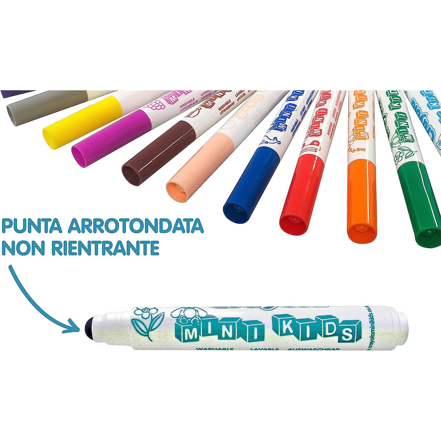 CRAYOLA - Album Coloring Uni-Creatures, 32 pagina's om in te kleuren en 7 mini-markers, wasbaar, verschillende kleuren, 25-2116