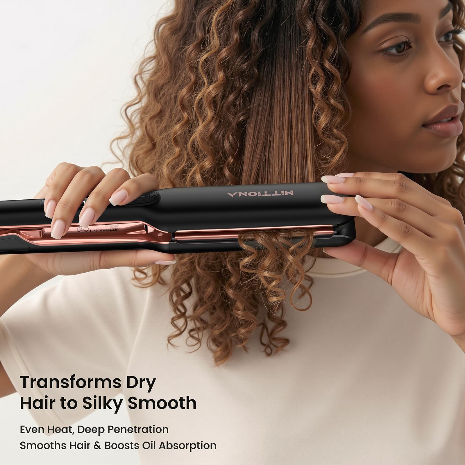 HITTIONA Flat Iron Hair Straightener – 1.75” Ceramic Infrared