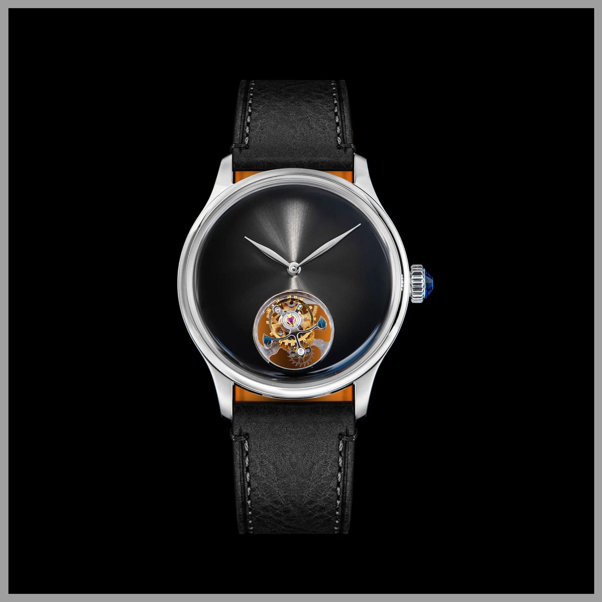 S454.SK.K Tourbillon Master ST8000 Uhrwerk Saphirglas Herren Mechanische Uhr 1963, silber, Armband