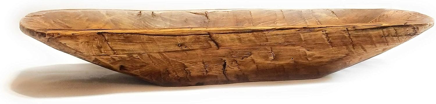18.5"-20.5" Long Baguette Dough Bowl, Decorative Bowl, Table Center Piece, Decorative Wood Bowl The Barren Bowl