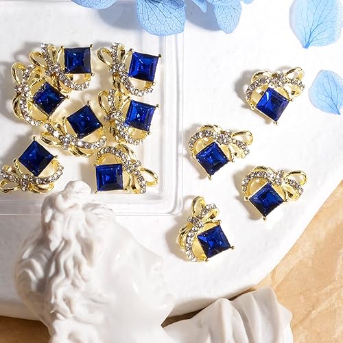 Miniatura 5 de Arte de uñas puntiagudo con diamantes de imitación de cristal grande, gemas rectangulares iridiscentes de diamantes de imitación para manualidades,