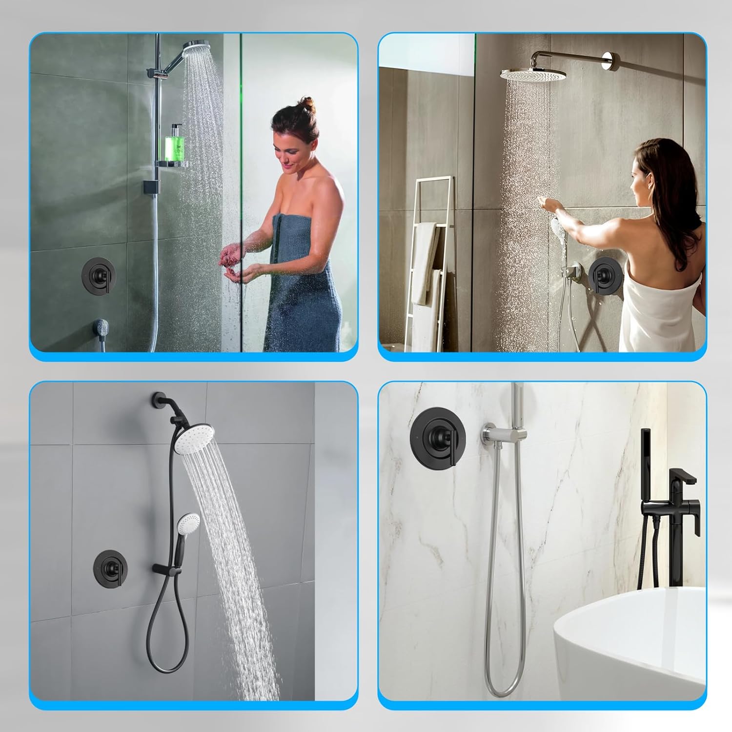 T2901BL Shower Handle Compatible with Moen Gibson Posi-Temp Valve Trim Kit, Matte Black Shower Compatible with Moen Gibson Posi-Temp Shower/Tub 2510/2520/2570/2590 Pressure balanced Valves