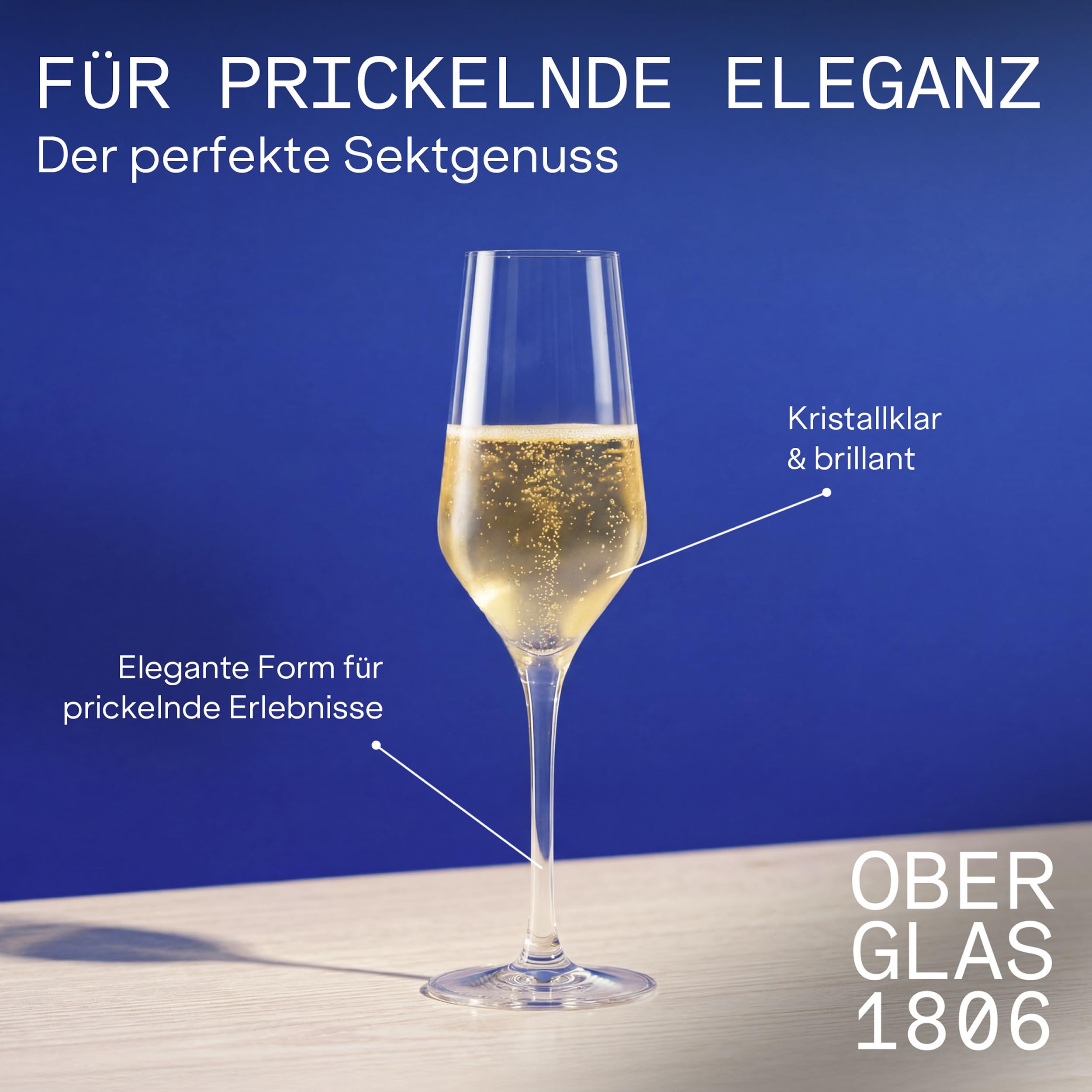 Stölzle Lausitz Oberglas Champagnergläser PASSION 6er-Set 248 ml – Edle Champagnerkelche ideal für Sekt & Prosecco – Hochwertige Sektgläser aus bleifreiem Kristallglas – Spülmaschinengeeignet