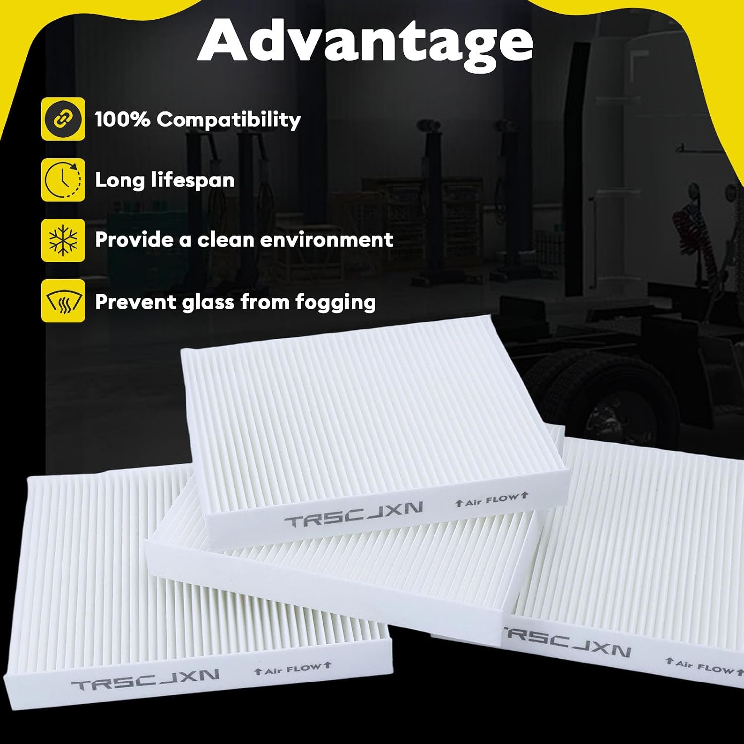 PA30093 AF55839 P640110 Cabin Air Filter, 4 Pack