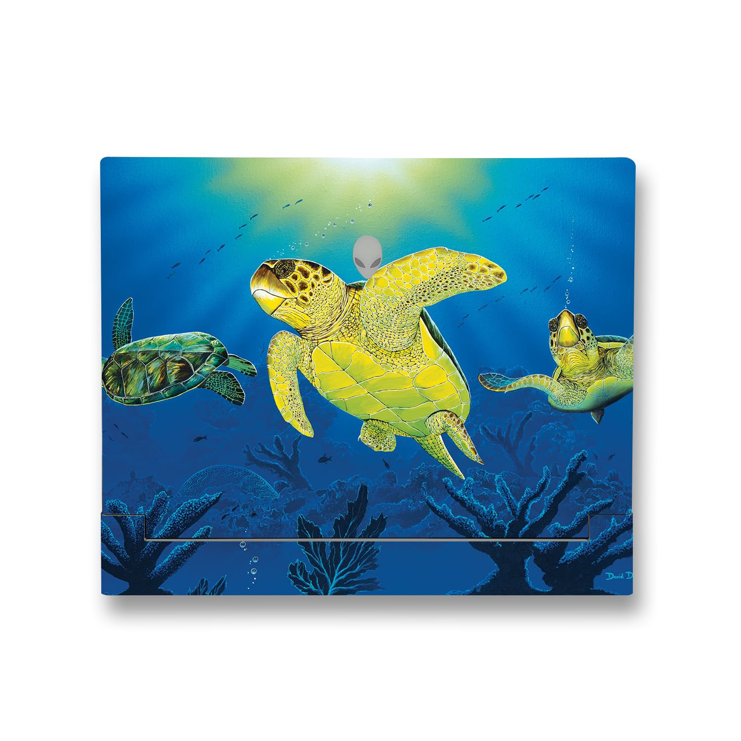 MightySkins Skin Compatible with Alienware X14 R2 (2023) Full Wrap Kit - Turtle Dreams | Protective, Durable, and Unique Vinyl Decal wrap Cover | Easy to Apply &amp; Change Styles | Made in The USA