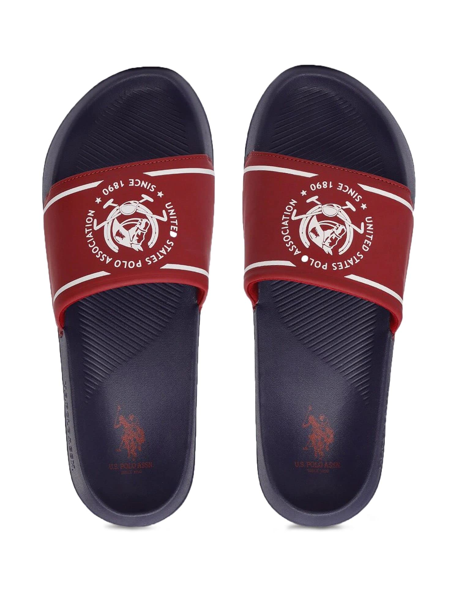 U.S. POLO ASSN. mens ZANE 4.0 RED Slide Sandal - 6 UK (2FD22094R05) (B09QMTLV7B) Amazon Price History, Amazon Price Tracker