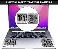 Vista 4 de TEACHUCOMP Adhesivo de atajos de teclado para Mac OS Plus Microsoft Word y Excel (para Mac/MacBook), ayuda de entrenamiento, hoja de trucos, vinilo