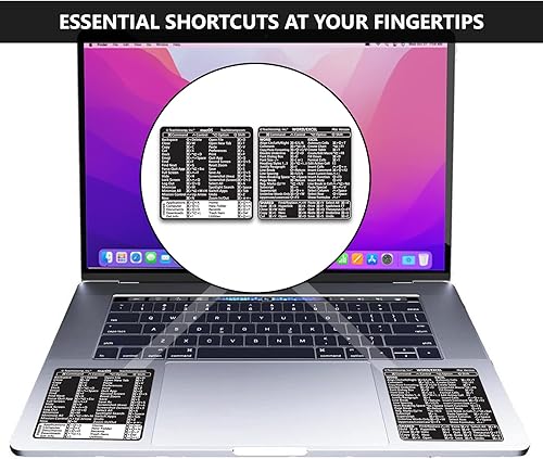 Miniatura 4 de TEACHUCOMP Adhesivo de atajos de teclado para Mac OS Plus Microsoft Word y Excel (para MacMacBook), ayuda de entrenamiento, hoja de trucos, vinilo,