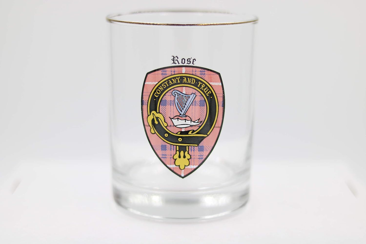 Clan Crest Glass Rose