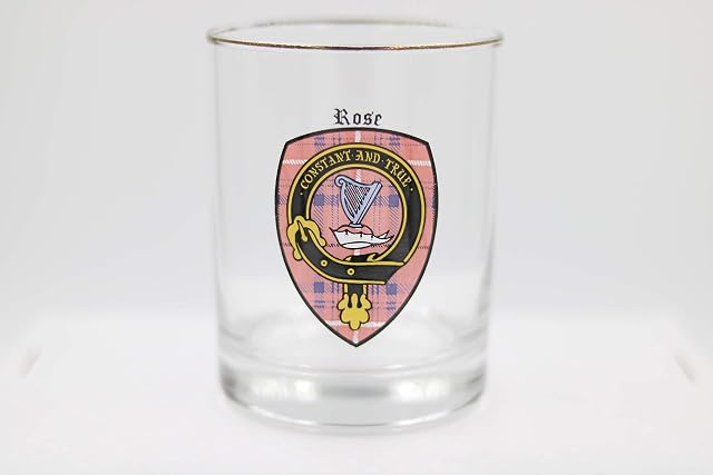 Clan Crest Glass Rose