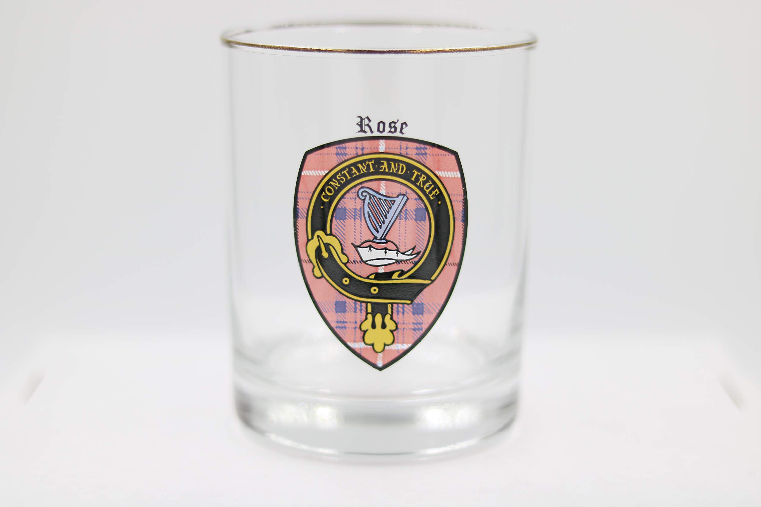 Clan Crest Glass Rose