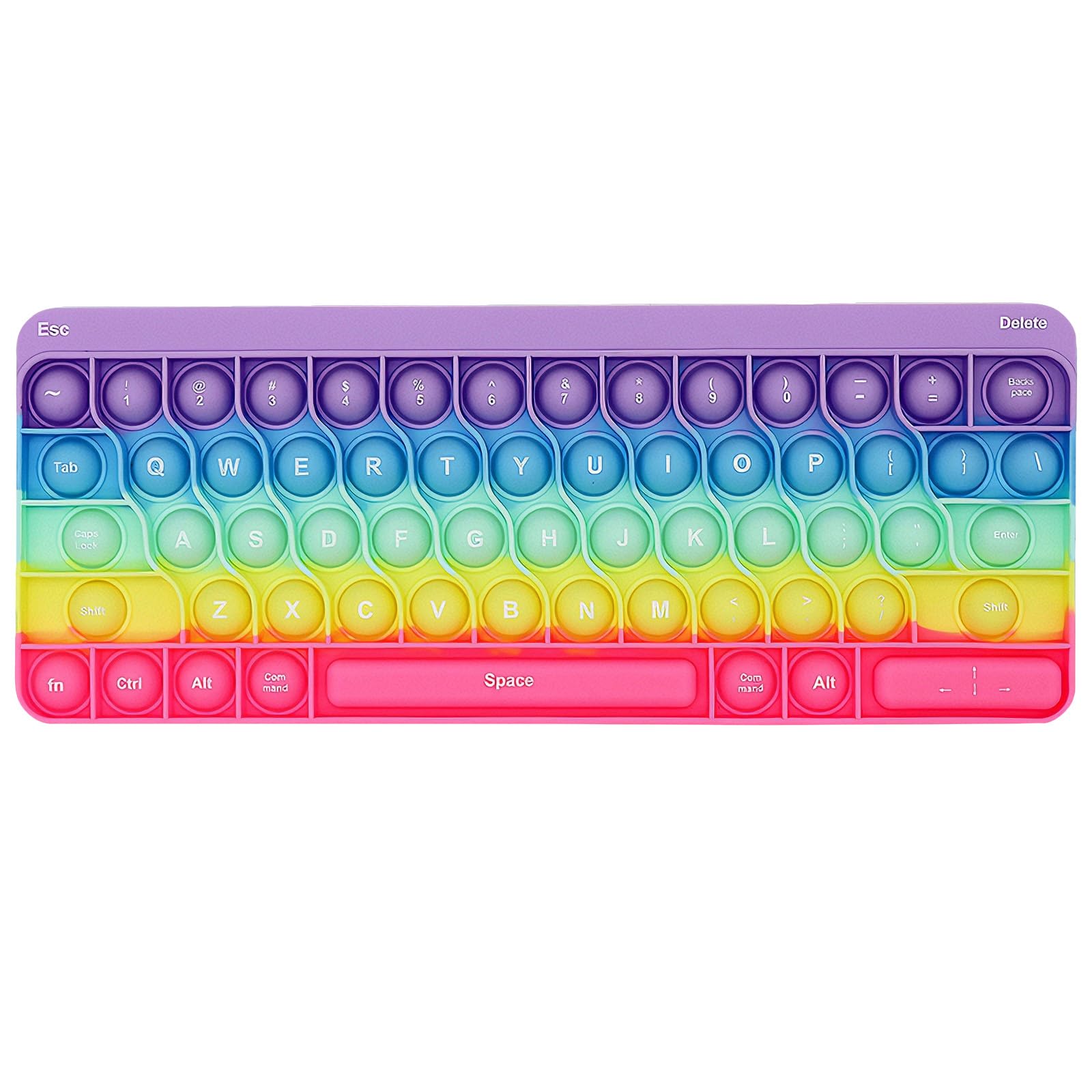 Pop-it Fidget Toy Rainbow Silicone Push Bubble Sensorial Fidget Toy TDAH Réduire Anxiété Autisme Stress Étanche Fidget Jouet pour Enfants Adultes