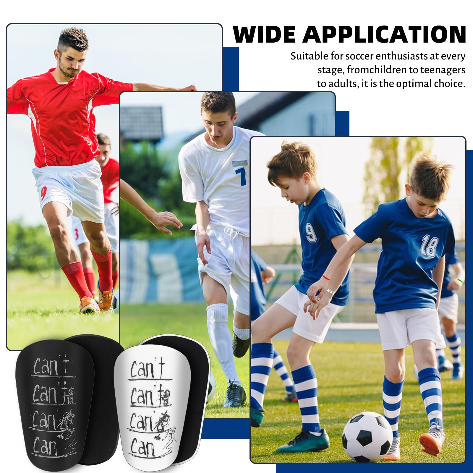 Protège-tibias Mini Pour Football – Lot De 2, 11,5 X 8 Cm – Pour Enfants Et Adultes, Noir, Léger Et Résistant – Idéal Entraînement Et Match