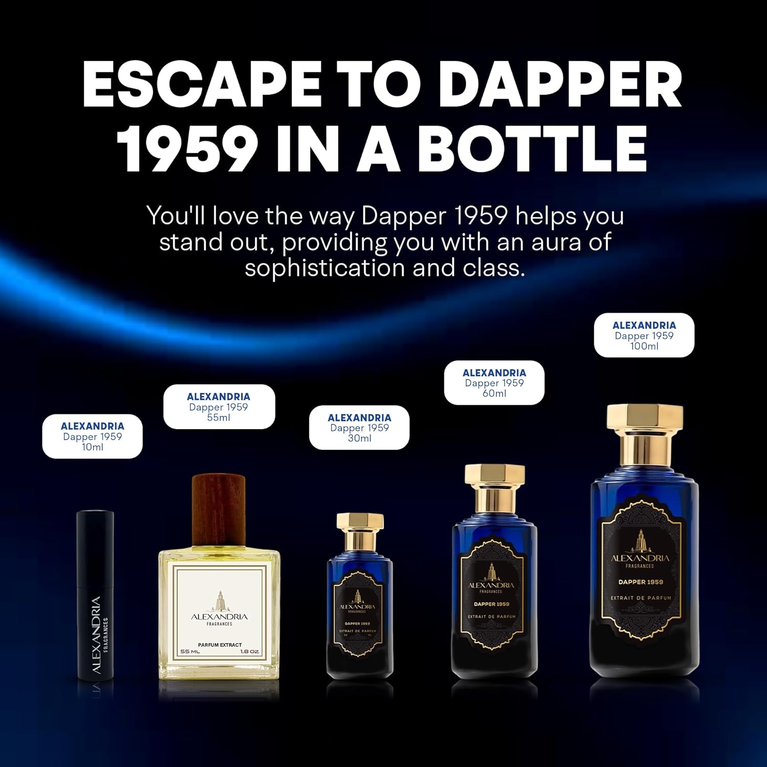 Alexandria Fragrances Dapper 1959 Eau De Parfum for Men - Long Lasting Luxury Perfume with Sicilian Citrus, Lemon Verbena, Lavender, Pepper & Star Anise - Elegant Everyday Cologne for Men - 100ml