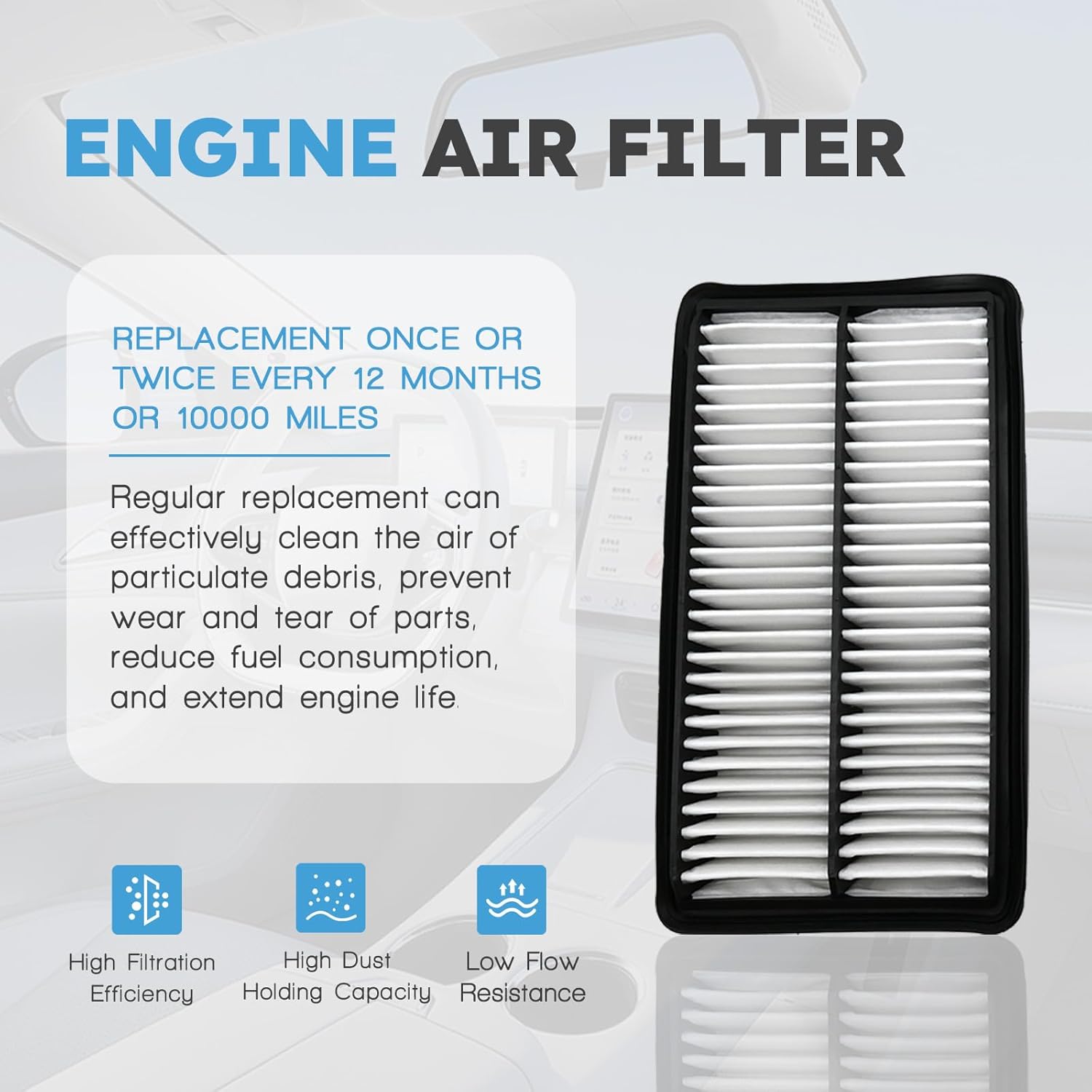 Engine & Cabin Air Filter Kit Compatible with Honda Odyssey Passport Pilot 2017-2026 Fit for Acura MDX 2016-2020 TLX 2021-2025 Replaces 17220-5J6-A10 & 80292-SDA-A01