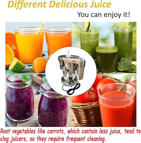Miniatura 6 de Juicer centrífugo eléctrico comercial del extractor del jugo de la prensa del exprimidor 110V 750W de la fruta y de la verdura