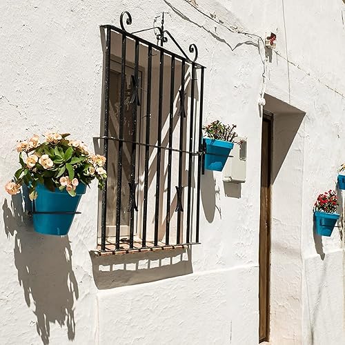 Miniatura 4 de TQVAI - Soporte de pared para macetas colgantes, de metal