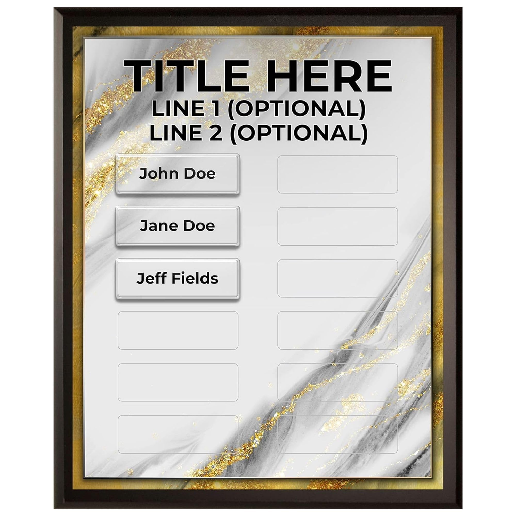 DIY Perpetual Plaque Award Kit | No Engraving Costs | Employee Recognition | Employee of The Month | Employee of The Year | Best of The Best |