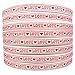 50yd 3/8" Red Love Heart Printed Valentine's Day White Grosgrain Ribbon Hair Bow Craft
