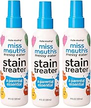 Miss Mouth’s Messy Eater Stain Treater Spray| Instant Stain Remover for Kids Clothes &Fabrics| Fast Acting,Travel Friendly &Gentle Formula|Removes Food, Juice&Tough Stains|120ml (Miss Mouths pack 3)