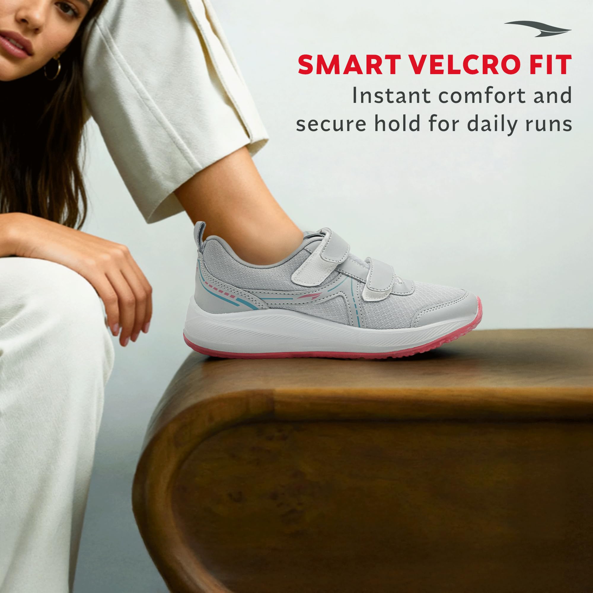 ASIAN Mercury-26 Women’s Velcro Sports Shoes | Lightweight, Breathable & Soft Cushioned Footwear for Running, Walking, Gym & Daily Comfort | Ideal for Travel, Work & Casual Wear 3