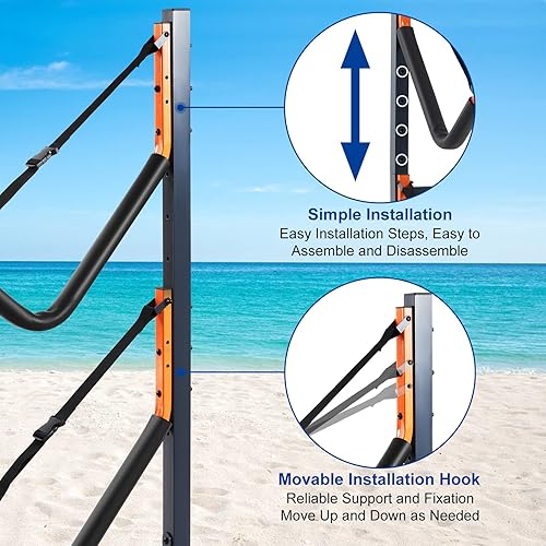 Miniatura 3 de Estante de almacenamiento para kayak, resistente e independiente, soporte de almacenamiento para exteriores, con brazos acolchados y correas