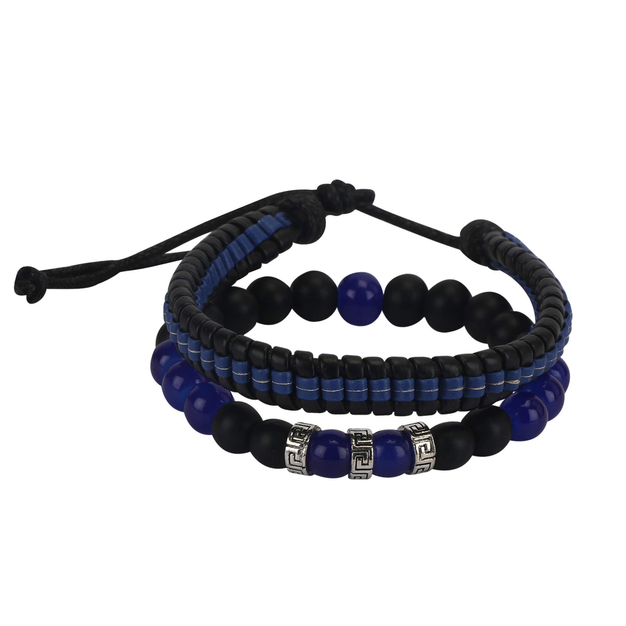 Chocozone Fashion Genuine Leather Bracelet Wraps Casual Bracelets for Men Boys (Set of 4 Bracelets) (B084DRD43C) Amazon Price History, Amazon Price Tracker